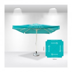 3x3m Square Commercial Market Umbrella - With Valance